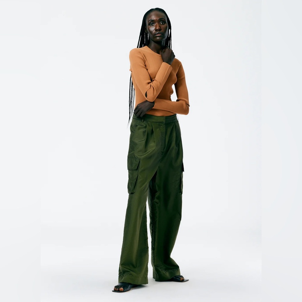 Stella Crispy Nylon Pleated Cargo Pant